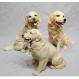 A Royal Doulton and Two Resin Retriever Dogs