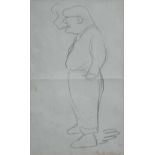 Sir Max Beerbohm N.E.A.C., N.P.S. (1872-1956),  Caricature of Lord Northcliffe, unsigned, dated '