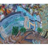 Michael Gutteridge, 20th century,  "Exchange Square, Looking West", signed and dated 2004, titled on