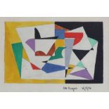 Edward Rogers (1911-1994),  Abstract design, signed and dated 12/3/58, gouache, 10.5 x 16.5cm.; 4.25