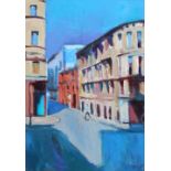 Paul Bassingthwaighte (1963-),  "Back Street VI", signed and titled on artist`s label verso, oil