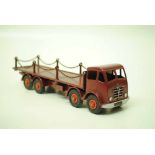 A Dinky Foden Flat Truck with chains, No.905, in maroon coachwork, associated box.    Condition