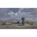 James Longueville (1942-), "Landscape near Upton Magna, Shropshire", signed, titled and dated 1979