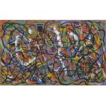 Edward Rogers (1911-1994),  "Action Painting", signed and dated 16/3/62, titled on verso, gouache,