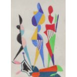 Edward Rogers (1911-1994),  Abstract study, gouache, 12 x 8.5cm.; 4.75 x 3.25in.    Artists`