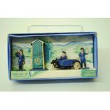 A Dinky RAC Hut and Motorcycle set No. 43, boxed.    Condition Report  Good to very good in good