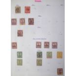 Malaya and States stamp collection in album with Johore SG No. 1 used and including 1898 $5 used (SG