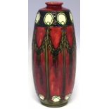 Minton Secessionist vase  decorated with tube lined swags, impressed and printed marks to base, 31cm