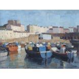 Millicent E. Ayrton R.Cam.A., M.B.E. (1913-2000),  "Tenby Harbour", signed, titled on artist's label