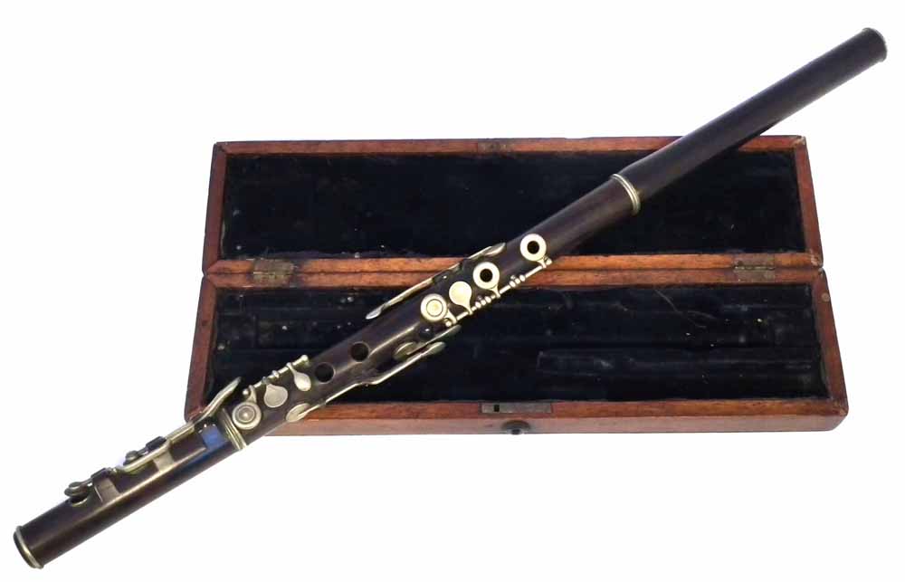 Boosey & Co Prattens Perfected flute  the Rosewood section body stamped with Holles Street London