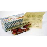 A French Dinky fire engine No.32D, boxed      Condition Report  Good to very good in good box