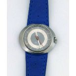 Omega Dynamic lady's stainless mechanical wristwatch, circa 1970, two-tone grey and silvered dial,
