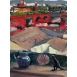 Liam Spencer (1964-),  "Objects on the Window Sill", signed and titled on gallery label - 'Wendy
