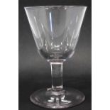 Georgian glass goblet  with flaring bowl, plain stem and flat foot, 14cm high     Condition