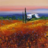 John Horsewell (1956-),  "Colours of Provence (Gold)", signed, acrylic, 43 x 43cm.; 17 x 17in.
