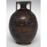 Martin Brothers vase, incised 'A covetous man does nothing that he should do till he dies' incised