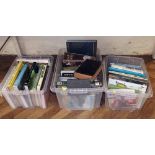 Three boxes of books, railways, birds, castles etc. Condition report: see terms and conditions