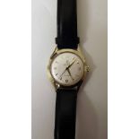 Cyma gold cased automatic man's wristwatch. Condition report: see terms and conditions