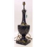 French granite lamp base. Condition report: see terms and conditions