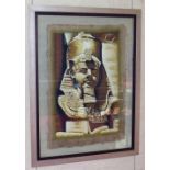 Large framed Sphinx painting in modern frame and double glazed. Condition report: see terms and