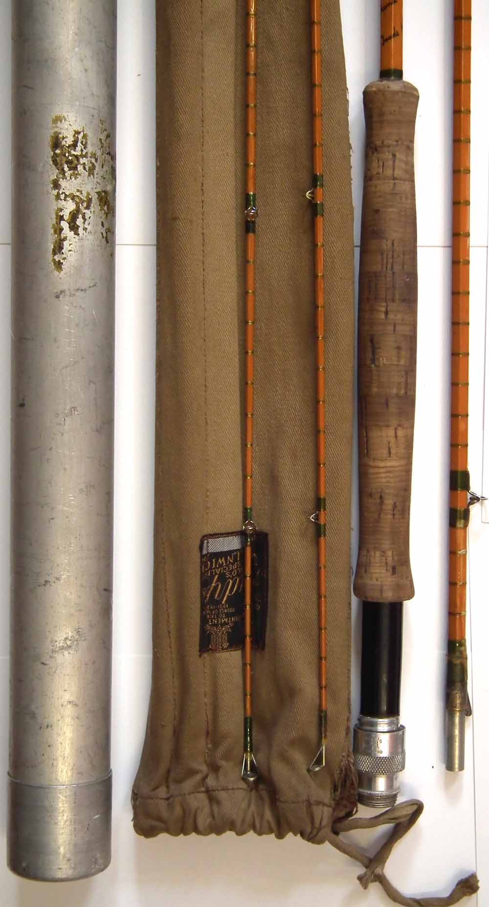 Hardy The Houghton Palakona 9ft 6" rod in three sections with spare top, serial number H11310, - Image 8 of 10