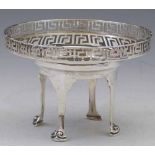 Silver bonbon dish and stand, Hukin & Heath, Birmingham 1912, possibly designed by Christopher