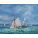 Barry Arthur Peckham (British, 1945-), "Regatta off Cowes", signed and dated 2012, titled on