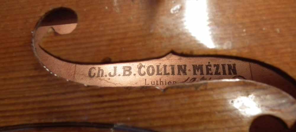 Violin by Collin Mezin labelled 'Ch. J.B. Collin Mezin, Luthier, 1924, Grand Prix - Exposition - Image 14 of 17