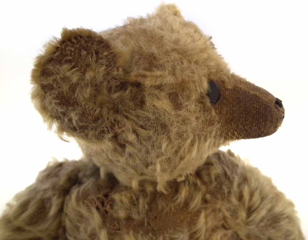 William Terry teddy bear with button eyes, jointed limbs and blond fur, early 20th century, 33cm - Image 10 of 14