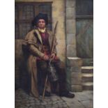 Laura Swainston (exh.1887-94), "The Nightwatchman", signed and dated 1889, oil on canvas, 67.5 x