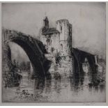 Hedley Fitton (1859-1929), "Pont d'Avignon", signed; titled and dated 'Aug.17, 1925' in pencil in