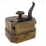 Brass twelve blade Scarificator stamped Cluley, early 19th century 6.5cm high