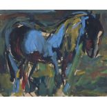Tony Wild (1941-),   Standing horse, initialled, acrylic, 47.5 x 58.5cm.; 18.75 x 23in.