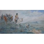 James Stevens Hill (1854-1921), Napoleon and his officers on the battlefield, initialled,