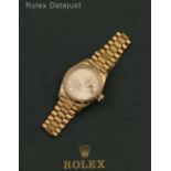 18k gold Lady's Rolex Oyster Perpetual Datejust superlative chronometer, model 69278, serial