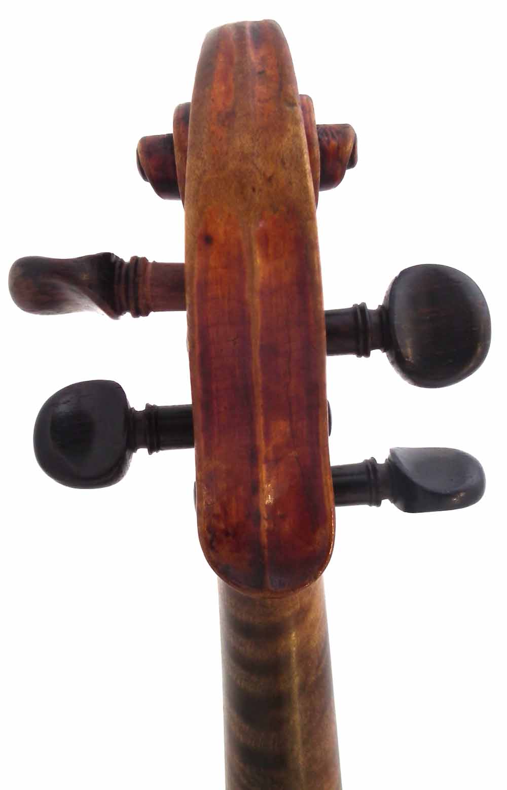 School of Albany Violin, with one piece figured back, red / brown varnish, together with a bow and a - Image 9 of 25