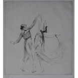 Troy Kinney (American, 1871-1938), Dancers, signed in pencil in the margin, etching, plate size 20 x