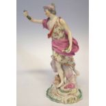 PLEASE NOTE 31cm high not 13 as previously catalogued. Derby figure of Mercury circa 1770 with