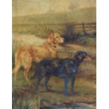 G.P. O'Shee, 19th/20th century, Two retrievers on the bank of a river, signed and dated 1903, oil on