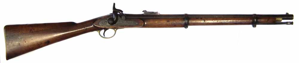 Tower Percussion two band rifled .577 carbine the lock and stock stamped Tower London 1860, the