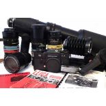 Extensive Leica Leicaflex SL2 Jahre 50th Anniversary outfit, the camera in black serial number