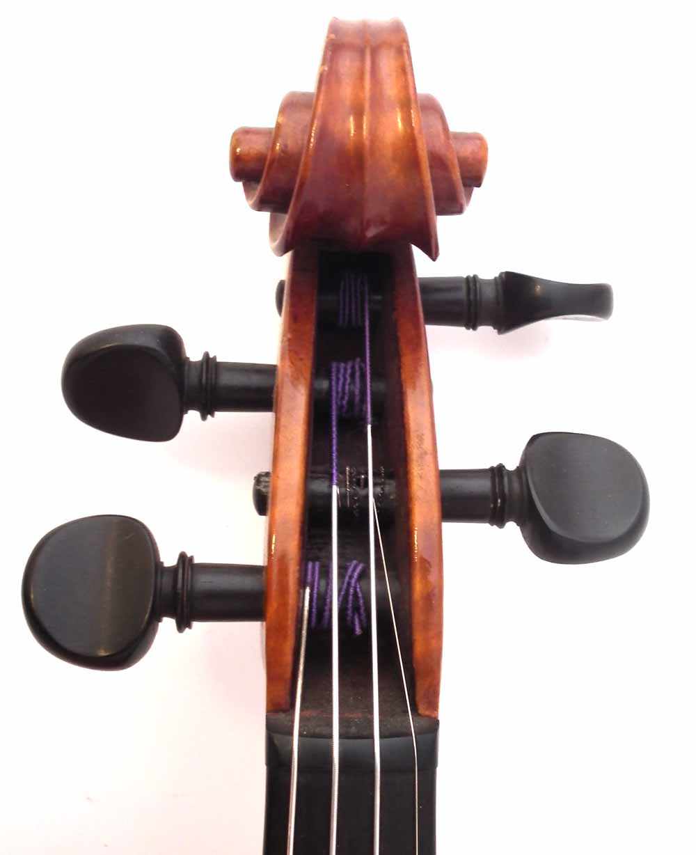 Rushworth and Dreaper Violin, labelled 'Artist Apollo Style 12' and dated 1924, with two piece - Image 5 of 18