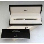 Montblanc Meisterstuck Solitaire Doue M23944 "Black & White Steel" fountain pen, 18k 4810 two tone