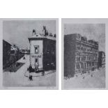 After Harold Riley (1934-), Manchester street scenes, signed and dated '78 in pencil in the