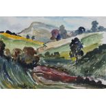 William Turner F.R.S.A., R.Cam.A. (1920-2013), Rural landscape, watercolour, 32 x 48.5cm.; 12.75 x