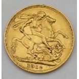 George V 1914 gold sovereign, F.