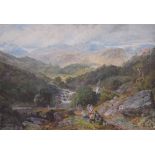 David Cox, Junior (British, 1809-1885), View of Snowdon and The Glyders from above Capel Curig,