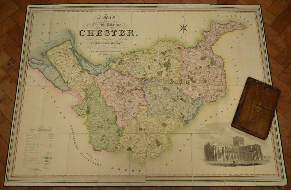 Cheshire. Swire (W. & Hutchings W.F.), A Map of the County Palatine of Chester, Divided into