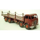 A Dinky Foden Flat Truck with chains, No.905, in maroon coachwork, associated box. Condition