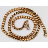 9ct rose gold fancy link necklace chain, 60cm, 64.2g.